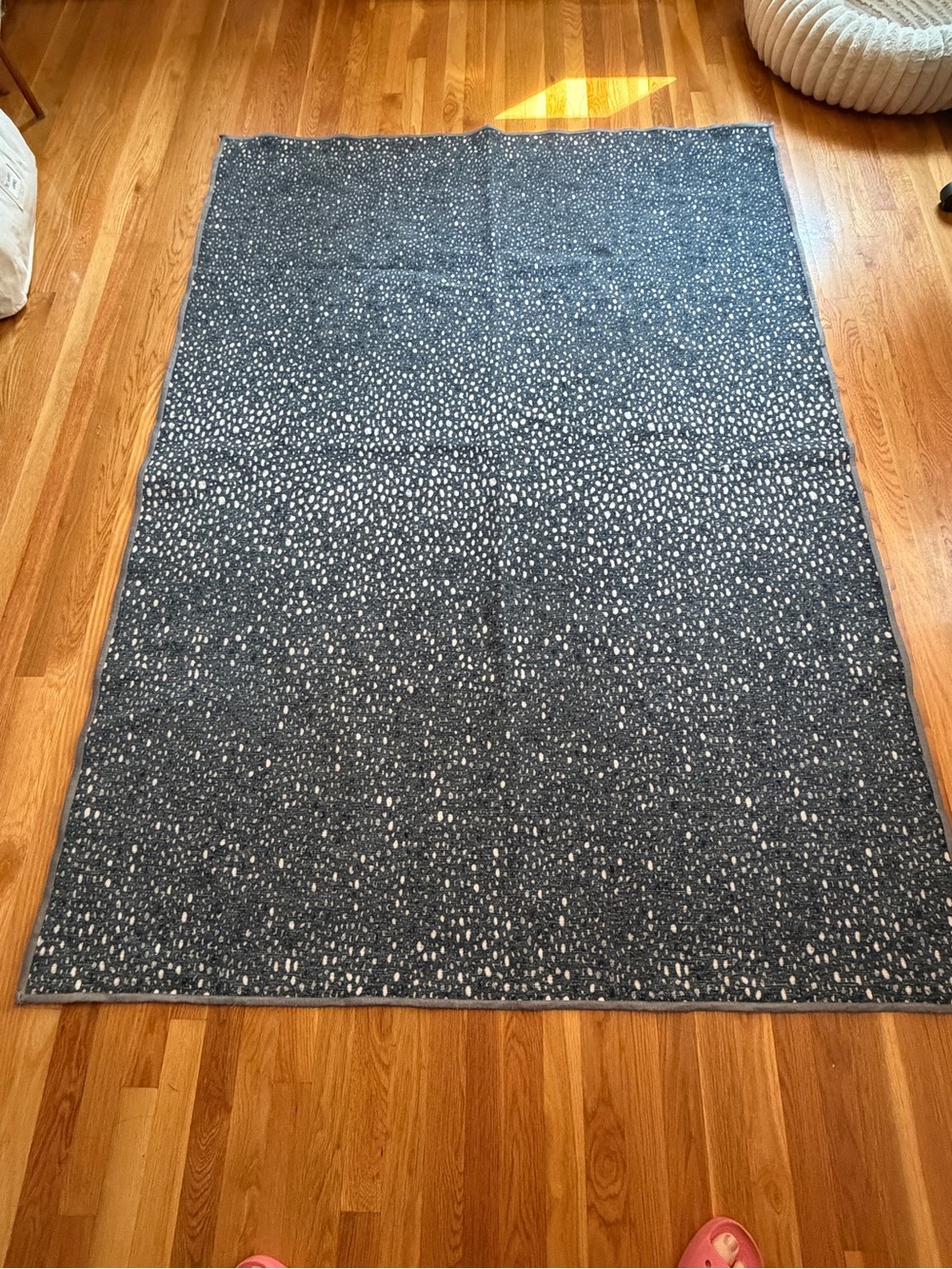 Ruggable shagreen charcoal 5x7- gray and white COVER ONLY